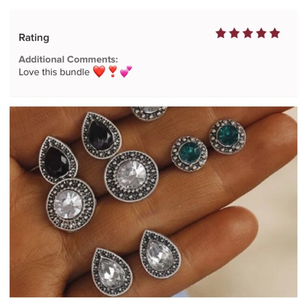 NEW!💎💙💎SPARKLING TEARDROPS EARRING BUNDLE SET - Picture 5 of 16